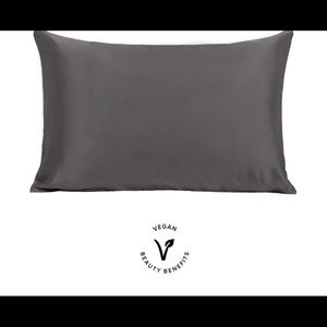 Vegan Satin Pillowcase in Gunmetal Std/Qn